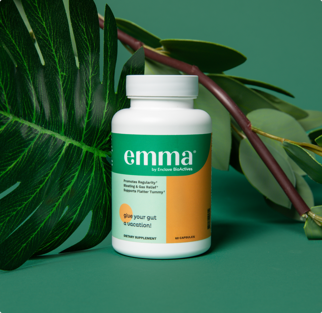EmmaReleif official supplement bottle – natural digestive relief