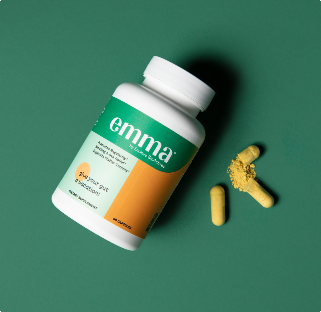 EmmaReleif supplement capsules for gut health